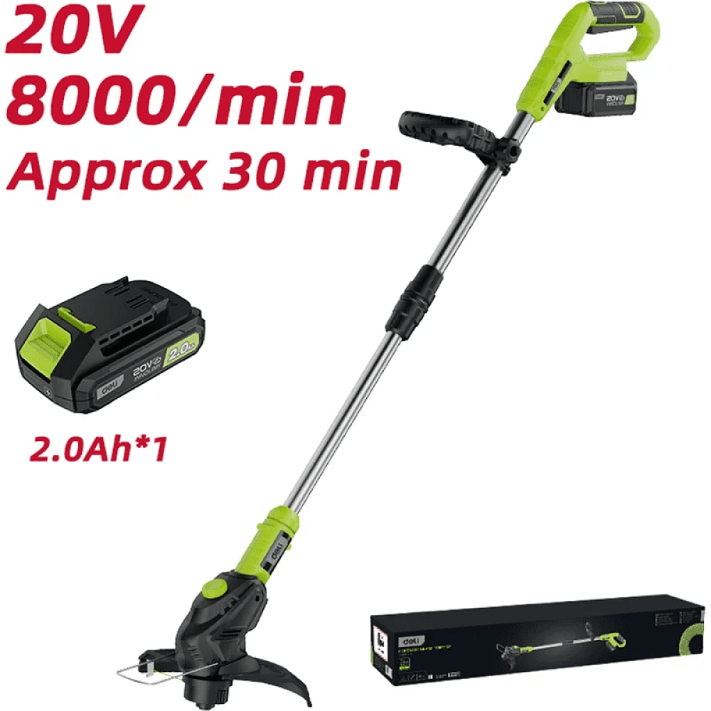 Аккумуляторный триммер Deli GS EDG305-1, 20 В, 1 АКБ, 2 Ач, 8000 об/мин - 2