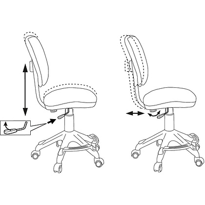 Кресло детское "Бюрократ CH-W204/F", пластик, разноцветный алфавит - 5