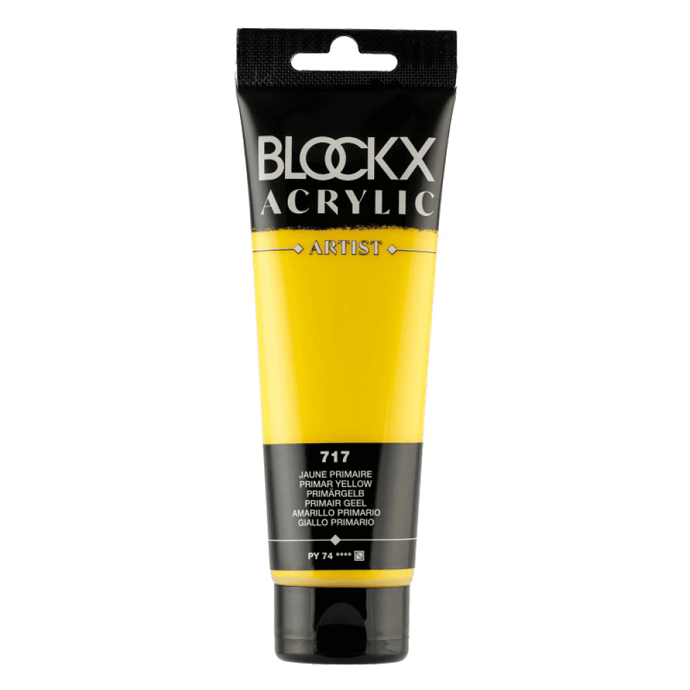 Краски акриловые "Blockx", 717 основной желтый, 120 мл