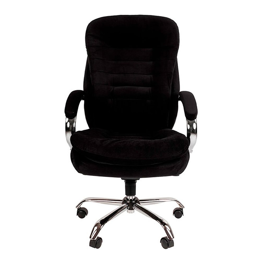Кресло для руководителя "Chairman Home 795", велюр, металл, черный - 2
