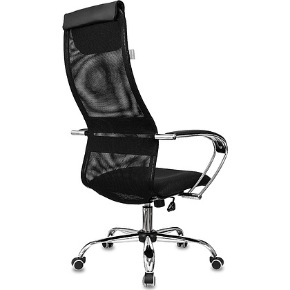 Кресло руководителя "Бюрократ CH-607SL TW-01 Neo Black", сетчатая ткань, хром, черный - 6