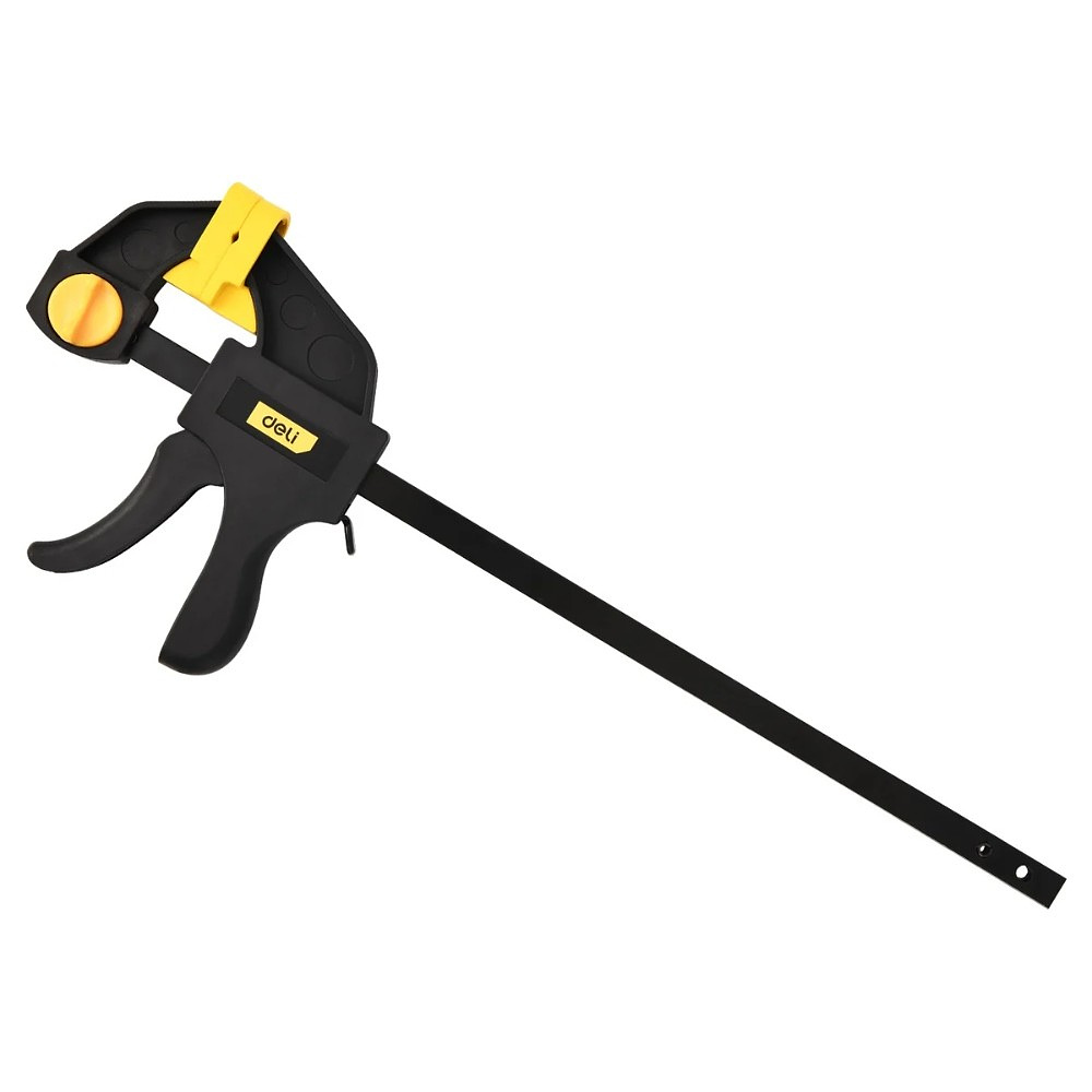 Струбцина "Deli" быстрозажимная, 150 мм, желтый, черный