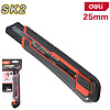 Нож строительный Deli RS EDL025G, 25 мм, универсальный, черный, красный - 2