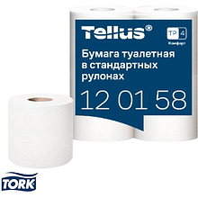 Бумага туалетная Tellus Комфорт, TP4, 4 рулона, 23 м., 2 слоя