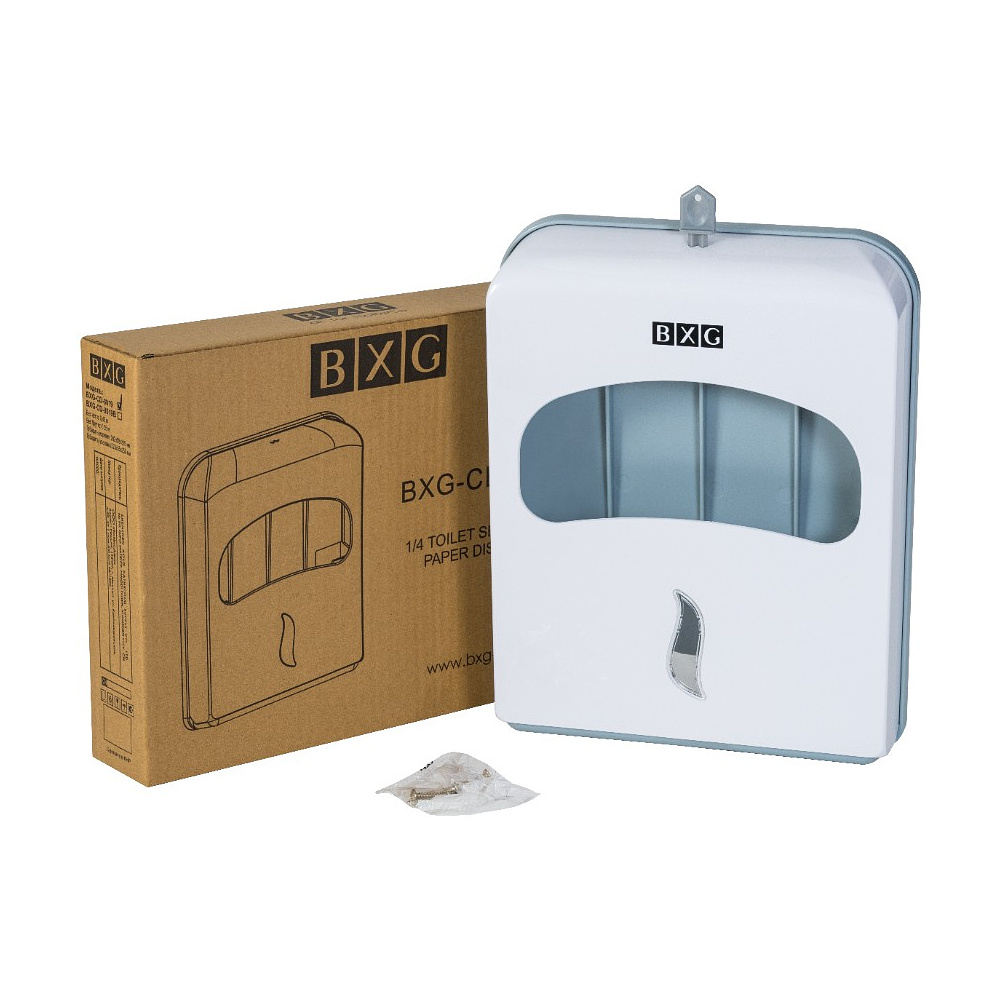 Диспенсер BXG-CD-8019 для бумажных покрытий на унитаз, белый - 2