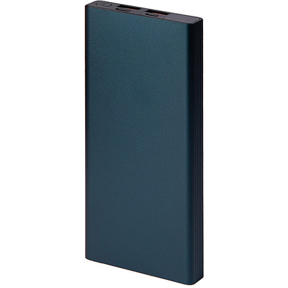 Внешний аккумулятор Power Bank "Iron line 10", 10000 mAh, металл, синий