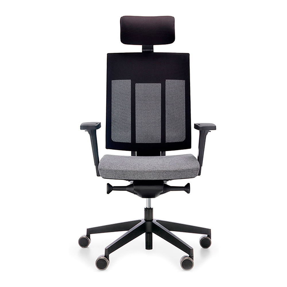 Кресло для руководителя Profim "Xenon Net 110SFL P59PU", сетка, ткань, пластик, серый - 2