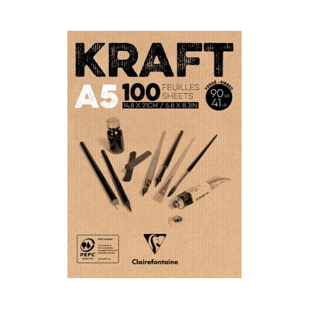 Блок-склейка "Kraft", А4, 90 г/м2, 100 листов