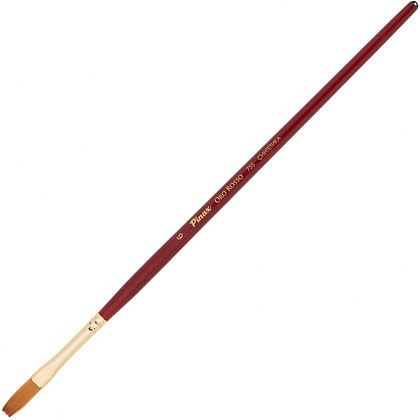 Кисть для рисования "Pinax ORO ROSSO", синтетика, плоская, удлиненная, №6