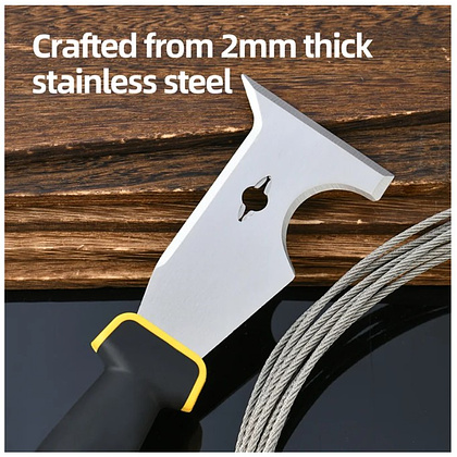 Шпатель-скребок многофункциональный Deli YS EDL-HD03, 75 мм, черный, желтый - 4