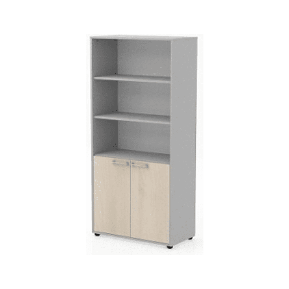 Коллекция Титан Шкаф ТН450/2+ТНД22+ТНТ80/2, 800х400х1825, с глухими малыми дверями и топом