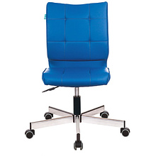 Кресло для персонала "Бюрократ CH-330M", кожзам, металл, синий