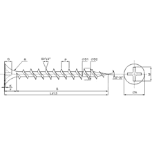 Саморез 4.8х152 мм для монтажа ГКЛ к дереву, фосфат, 200 шт.