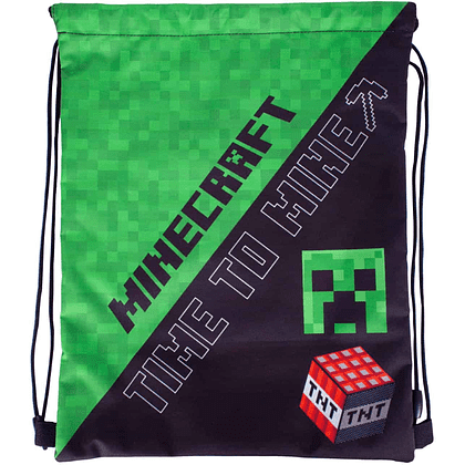 Мешок для обуви "Minecraft Time To Mine", черный