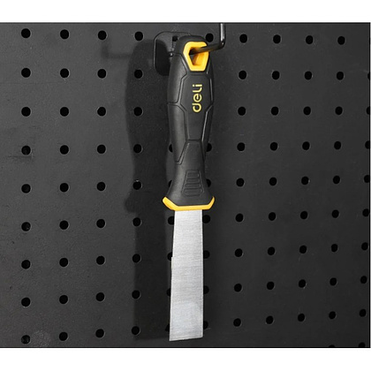 Шпатель нержавеющий Deli YS EDL-HD2-5, 63 мм, ручка 2K, черный, желтый - 4