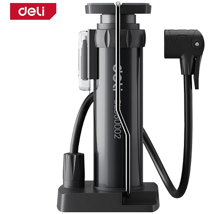 Насос велосипедный ножной Deli YS EDL880002, 5.5bar/80psi - 5