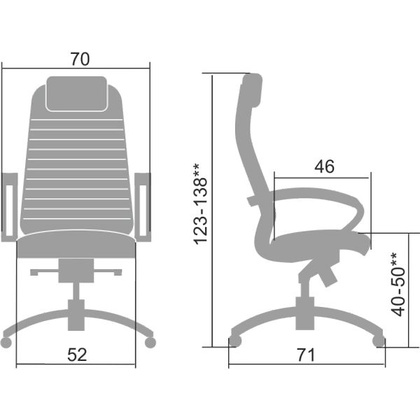 Кресло для руководителя "Metta Samurai K-1.04", экокожа, металл, черный - 4