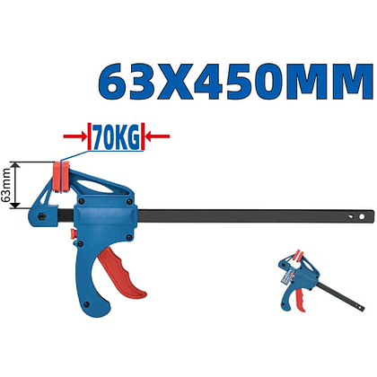 Струбцина "DongCheng D071303", быстрозажимная, 450 мм, черный - 2