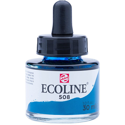 Жидкая акварель "ECOLINE", 508 прусский синий, 30 мл