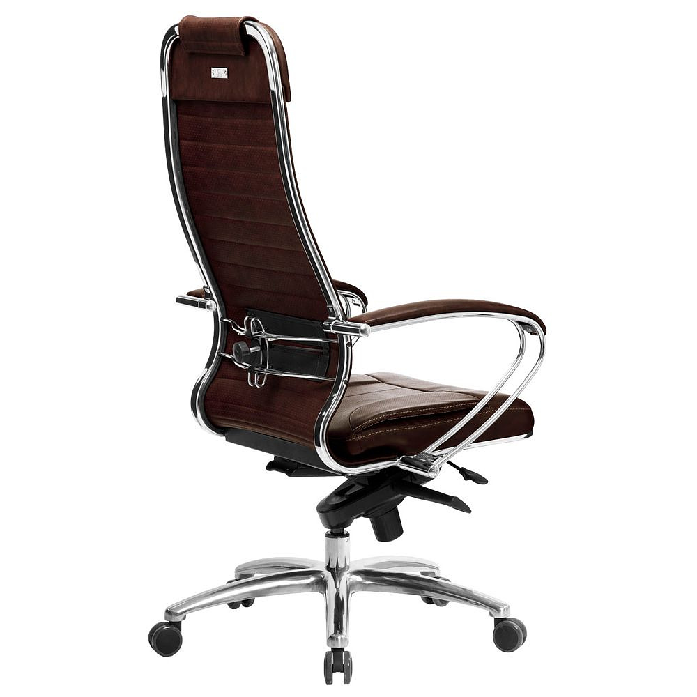 Кресло для руководителя "Samurai KL-1.04", экокожа, металл, темно-коричневый - 4