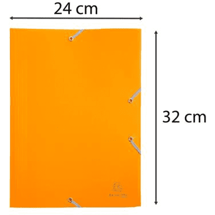 Папка на резинках "Exacompta", A4, 15 мм, полипропилен, желтый - 5