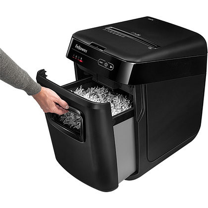 Уничтожитель Fellowes AutoMax 150C, автоподача, DIN P-4, 4х38мм, 150 листов, авто, 32 литра - 5