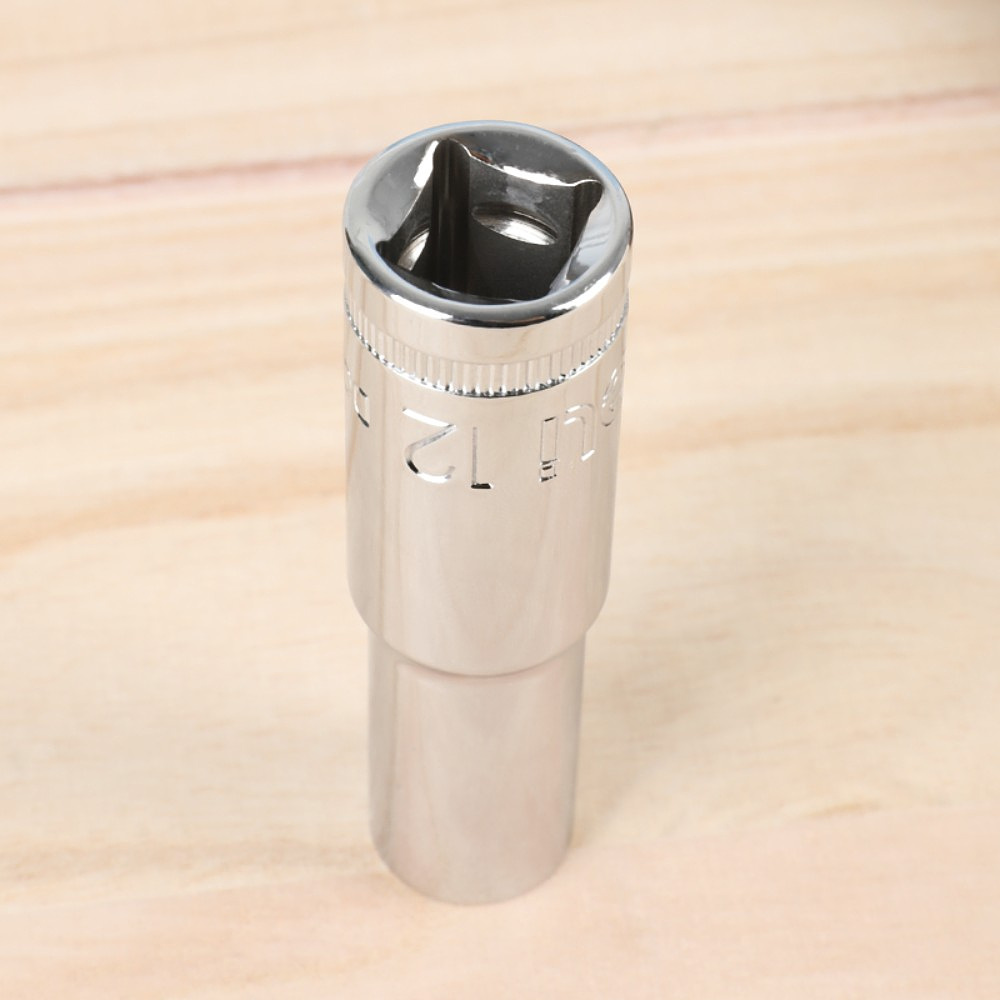 Головка торцевая шестигранная Deli YS EDQ4312 1/2", 12 мм, глубокая, серебристый - 4