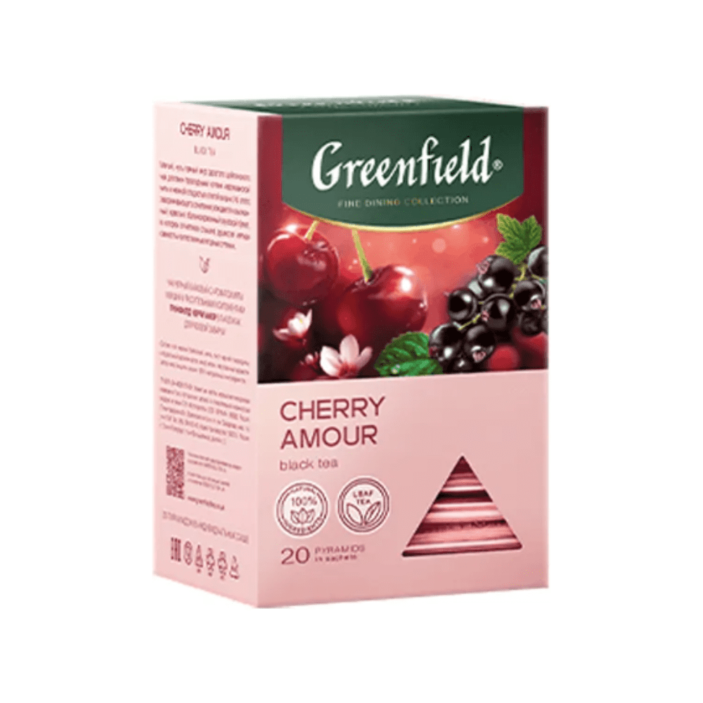 Чай "Greenfield" Cherry Amour, 20 пакетиков x 1.8 г, черный - 2