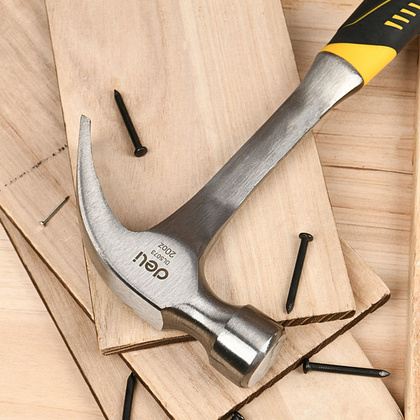 Молоток-гвоздодер Deli YS EDL5073, 0,55 кг, цельнокованный, фибергласовая рукоятка - 5