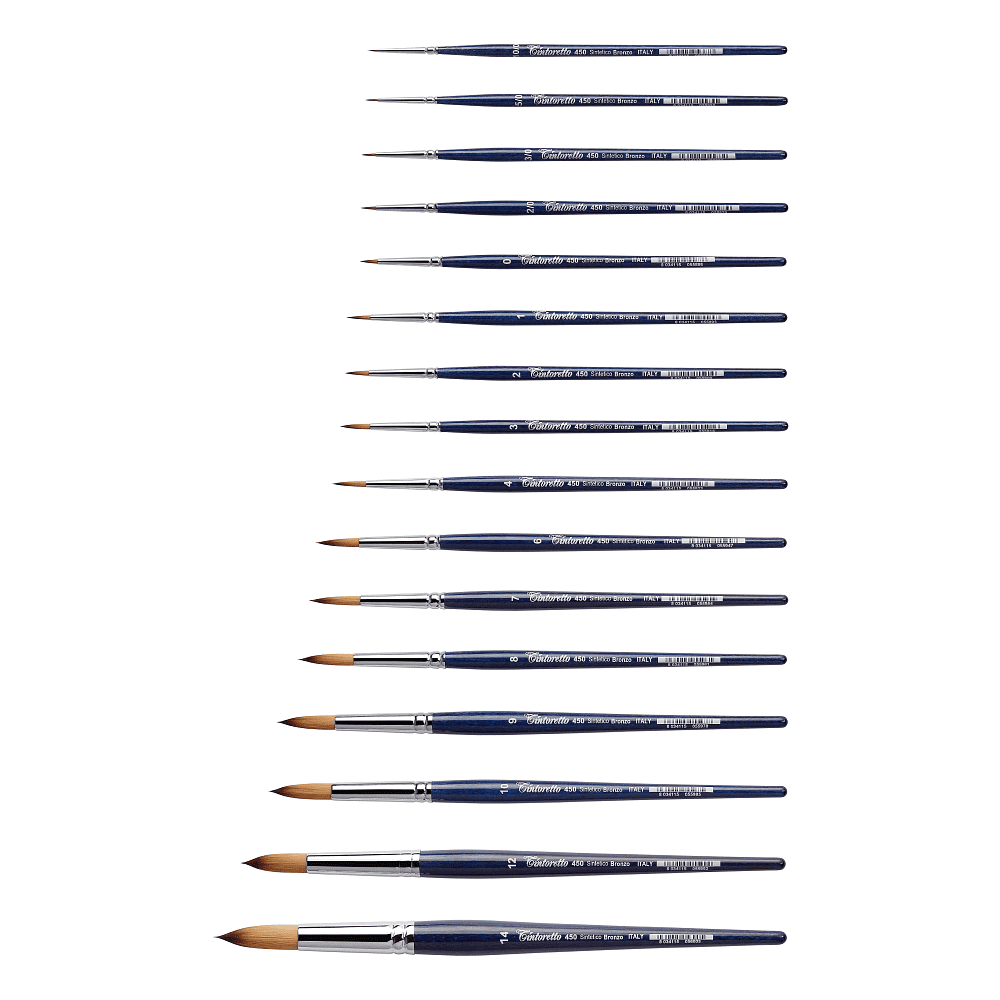 Кисть для рисования "Tintoretto Bronze", синтетика, круглая, №5/0 - 2