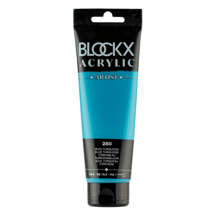 Краски акриловые "Blockx", 280 бирюзовый синий, 120 мл