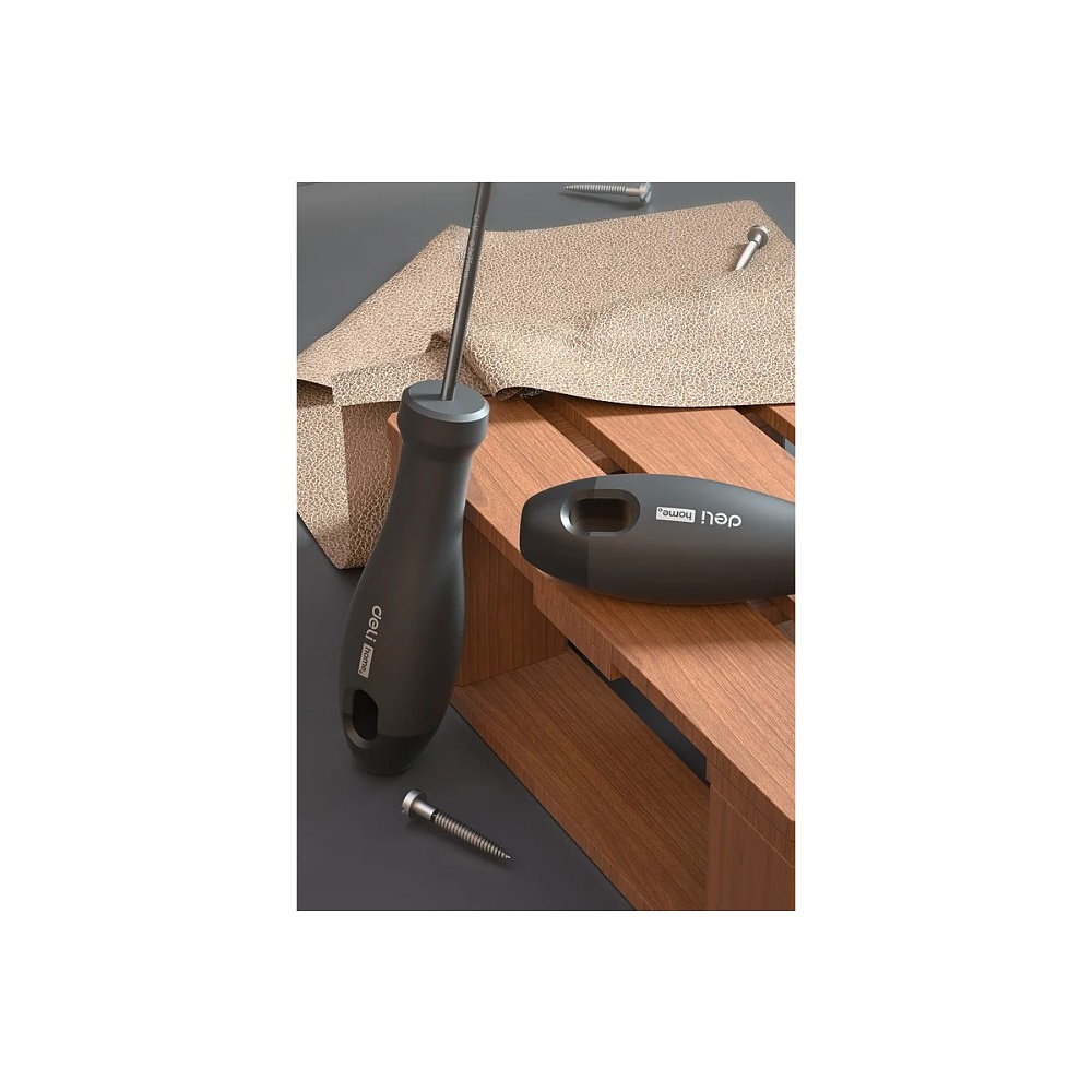Отвертка Deli HS EHT1206, PH2х150 мм, Soft Touch, черный - 9