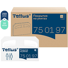 Покрытия бумажные индивидуальные на унитаз Tellus Комфорт, 1/2 сложение, 250 шт/упак, VS1