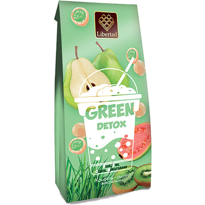 Конфеты жевательные "Libertad. Green Detox", 75 г, в белом шоколаде