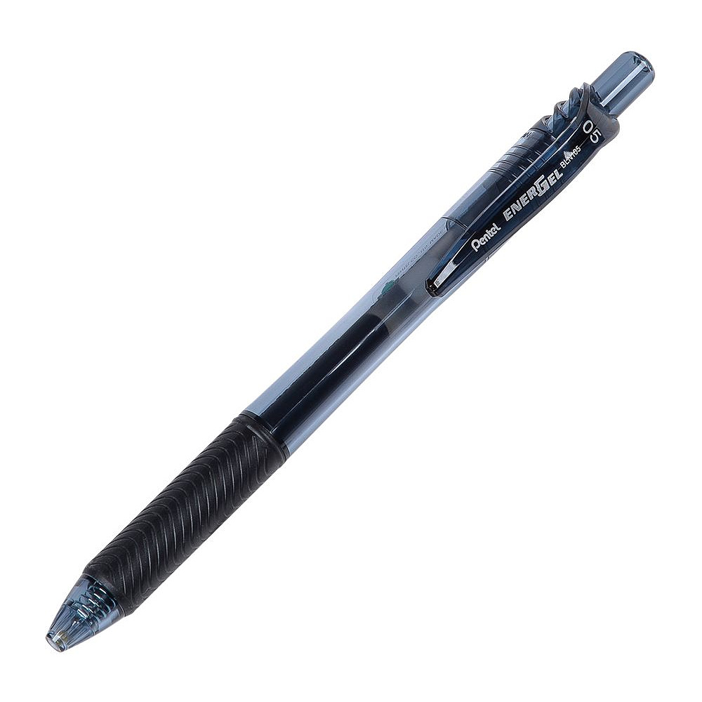 Ручка-роллер "EnerGel-X", 0.5 мм, прозрачный черный, стерж. черный