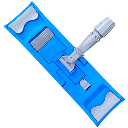 Держатель для мопов с зажимами, 40 см, серый, синий