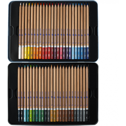 Карандаш акварельный "Белые ночи", набор 36 цветов, жестяной пенал - 2