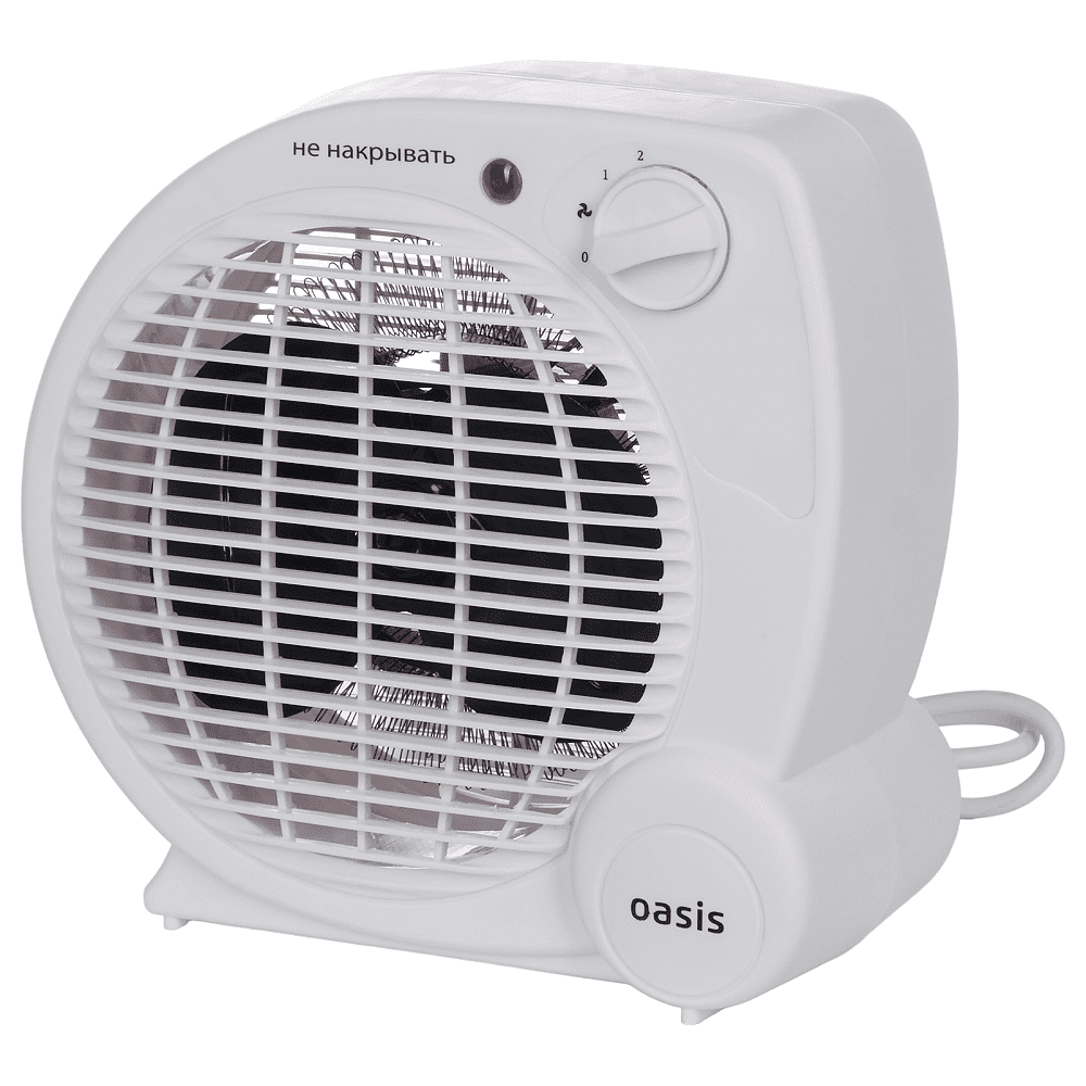 Тепловентилятор спиральный Oasis SG-20R, белый