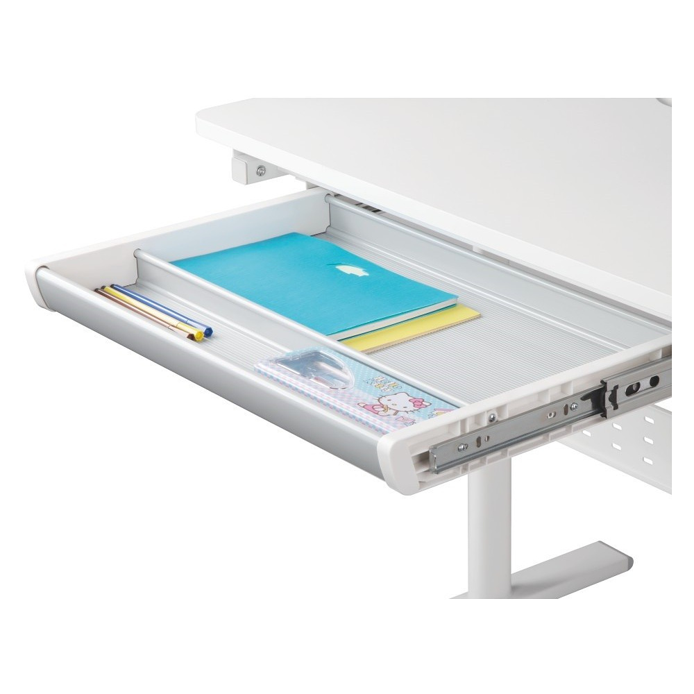 Комплект Ergosmart ученический Smart 80: стол E602 GREY, полка к столу E611 WHITE, накладка Е511 - 6