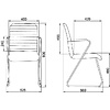 Кресло для посетителей SitUp TASK Chrome, экокожа бежевый - 3