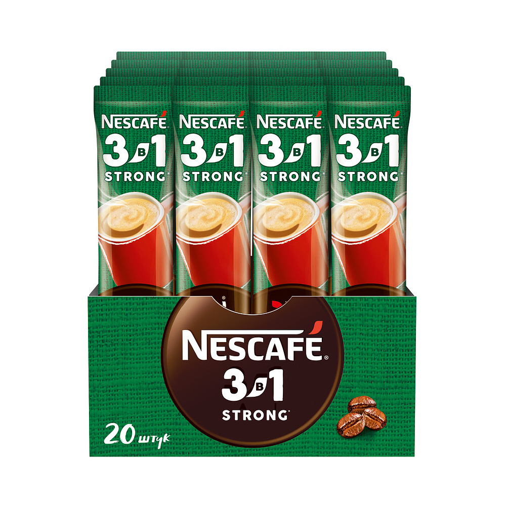 Кофейный напиток "Nescafe" 3в1 крепкий, растворимый, 14.5 г - 4