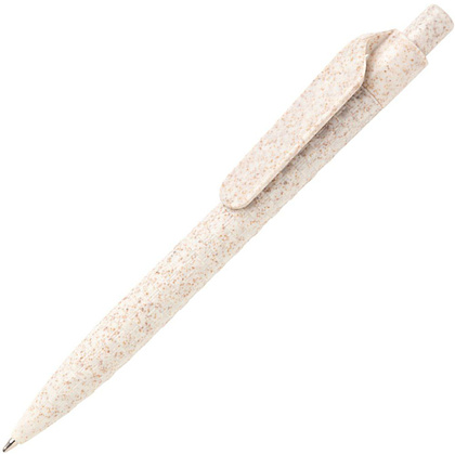 Ручка шариковая автоматическая "Wheat Straw", 1.0 мм, белый, стерж. синий