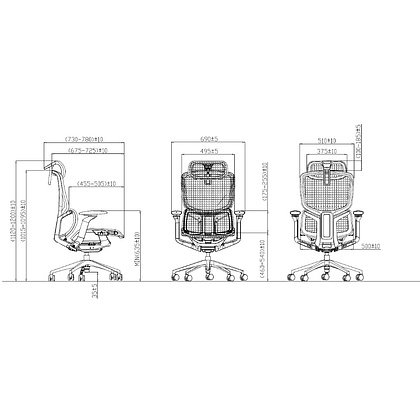 Кресло компьютерное SitZone E-JX-001А, сетка, пластик, черный - 8