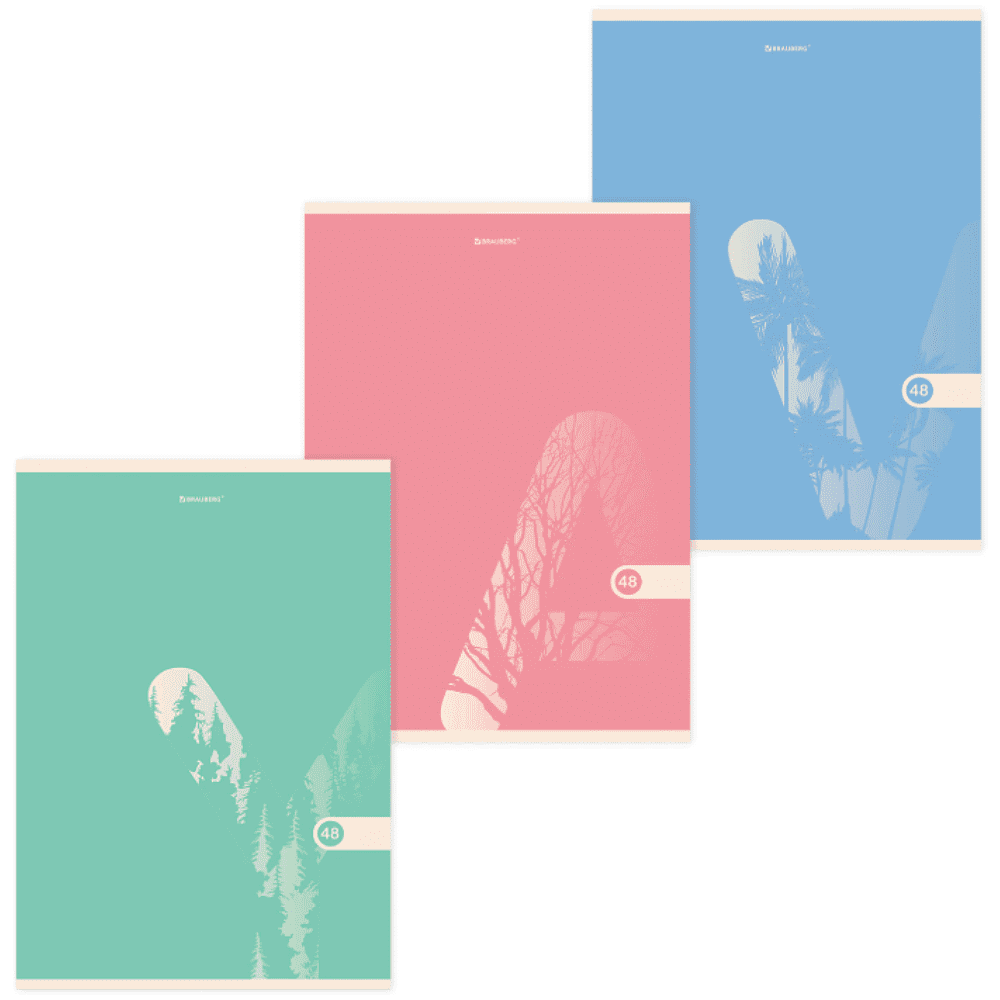 Тетрадь "Pastel", А4, 48 листов, в клетку, ассорти