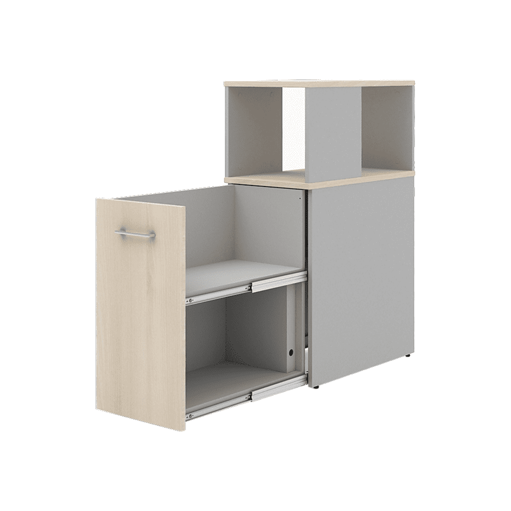 Коллекция Титан Оргтауэр малый ТН572Т+ТН573К-22+ТН181, 400х700х1128, с топом и надставкой для папок