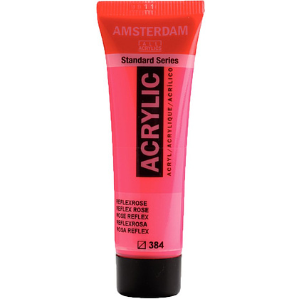 Краски акриловые "Amsterdam", 384 флуоресцентный розовый, 20 мл, туба