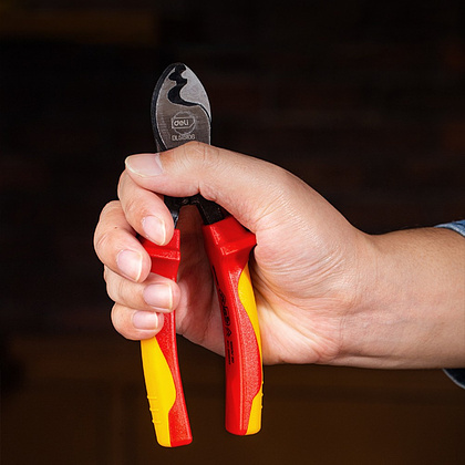 Кабелерез диэлектрический Deli YS EDL515106, 160 мм, красный, желтый - 4