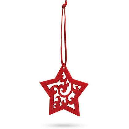 Набор новогодних игрушек "Jubany", 5 шт, красный - 5