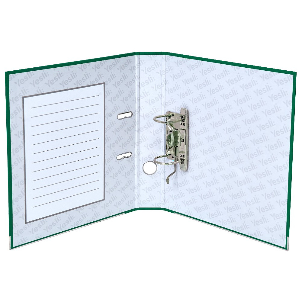 Папка-регистратор "Yesli:", А4, 50 мм, ПВХ Эко, зеленый - 6