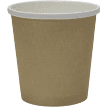 Контейнер бумажный, 440 мл, 72/98х99, 25 шт, крафт, белое дно